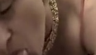 Cock hungry blonde wench engulfing and licking big hard cock greedily