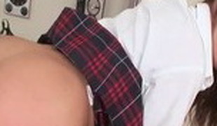 teenager brunette blowjob spermskud Ansigtet