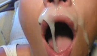 Whores getting cum in mouth in this compilation movie scene