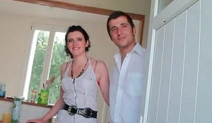 Couple goes to a casting for french porn