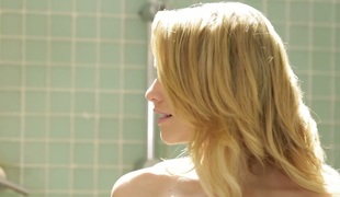 Blonde stunner Mia Malkova fucking passionately in the bathroom
