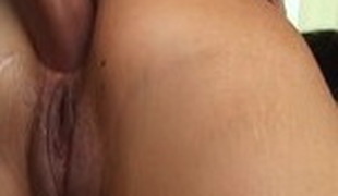 brunette anal spermskud Ansigtet