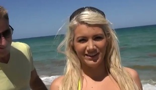 Blonde is a blowjob addict who loves studs rock solid sausage